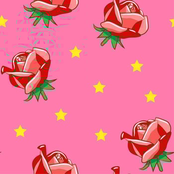 Rose pattern background seamless vector