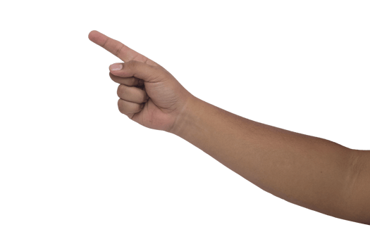 hand gesture of an asian man using the number one symbol, the concept of pointing or commanding png