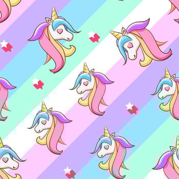 Unicorn seamless pattern graphic design vector