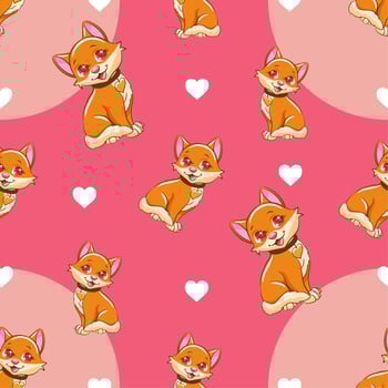 Cat pattern seamless background vector