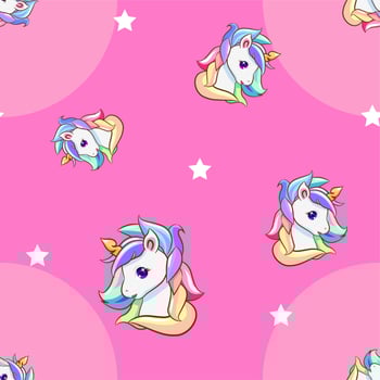 Unicorn seamless pattern graphic design vector