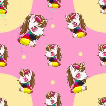 unicorn seamless pattern graphic design vector