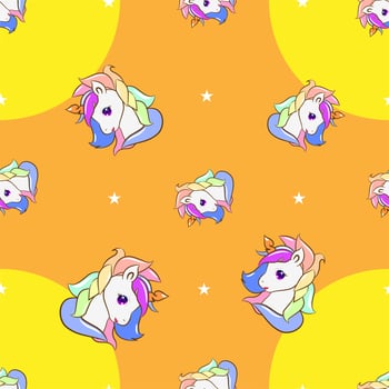 unicorn seamless pattern graphic design vector