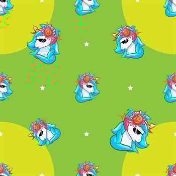 unicorn seamless pattern graphic design vector