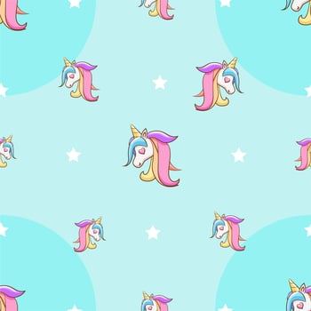 unicorn seamless pattern graphic design vector