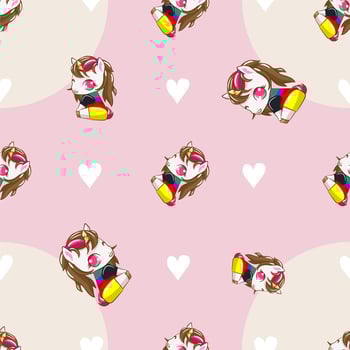 Unicorn seamless pattern graphic design vector