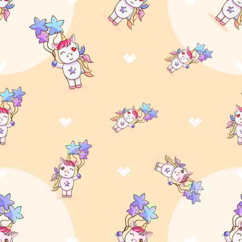 Unicorn seamless pattern graphic design vector