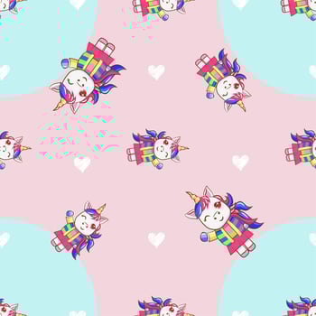 Unicorn seamless pattern graphic design vector