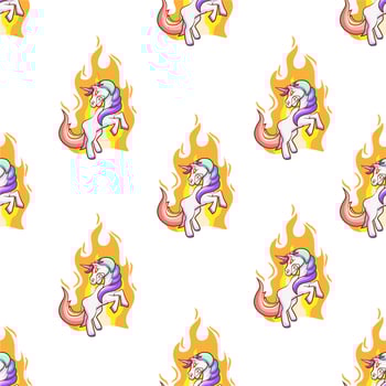 Unicorn seamless pattern graphic design vector