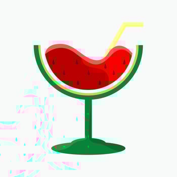 Illustration vector of watermelon juice logo design template for cafe or restaurant