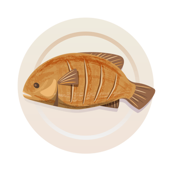 fried fish seafood illustration png
