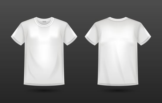 3D White T-Shirt Mockup vector