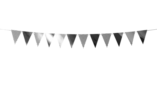 Paper Party flags cutout, Png file