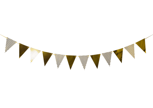 Paper Party flags cutout, Png file