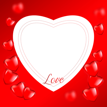 love frame with love hart png