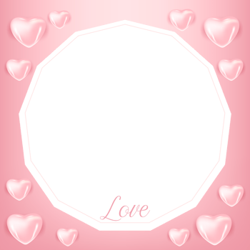 love frame with love hart png