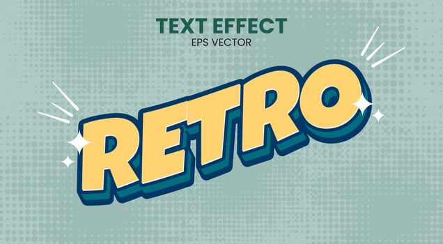 Retro Text Effect vector