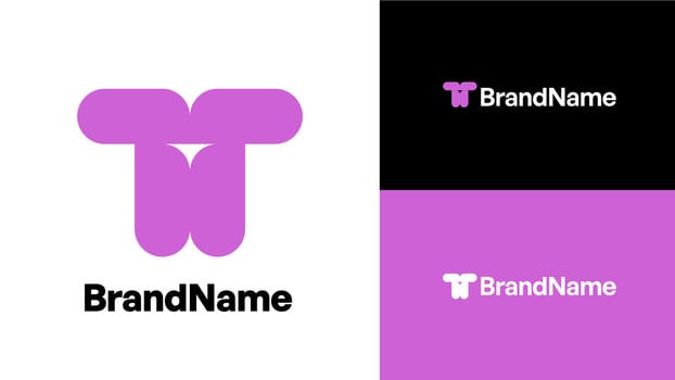abstract minimalist logo design template for any purpose vector