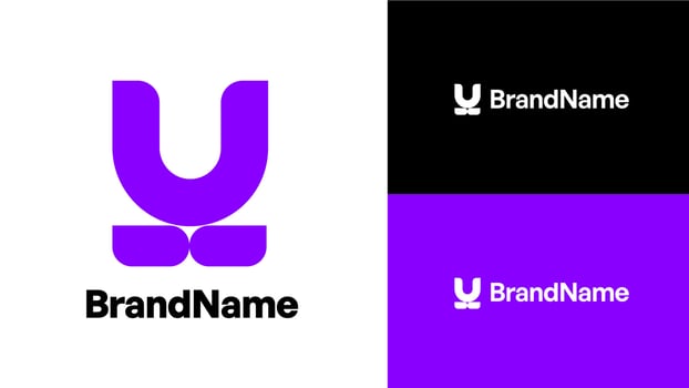 abstract minimalist logo design template for any purpose vector