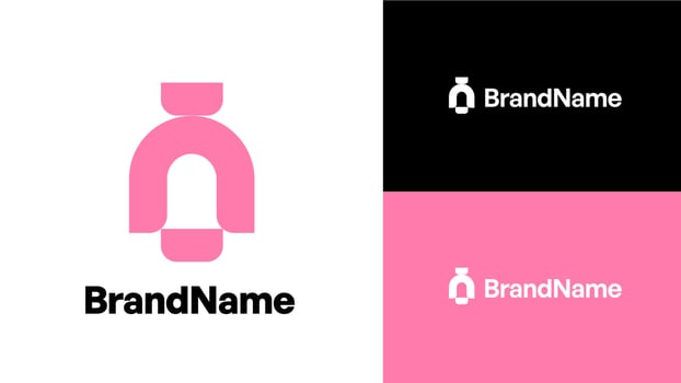 abstract minimalist logo design template for any purpose vector