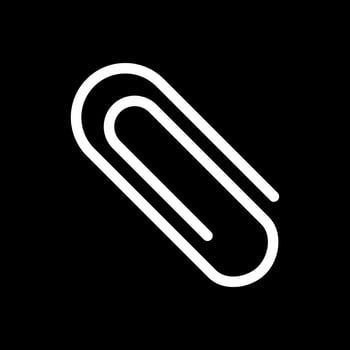Paper Clip Vector Icon Design