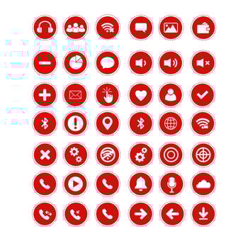 modern icon set for mobile apps in vector