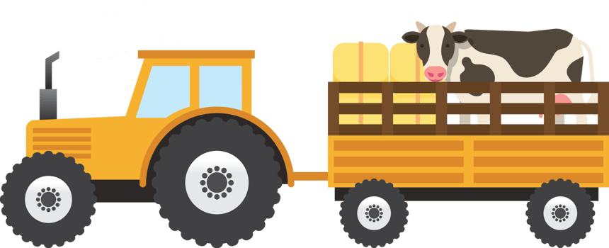 Organic Clean Farming tractor design elements png