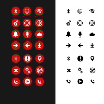modern icon set for mobile or smartphone apps in vector