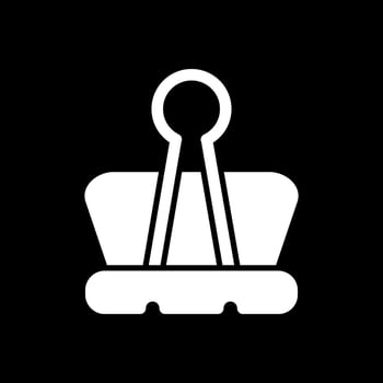 Binder Clip Vector Icon Design