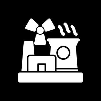 Nuclear Energy Vector Icon Design