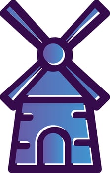 Windmills Vector Icon Design