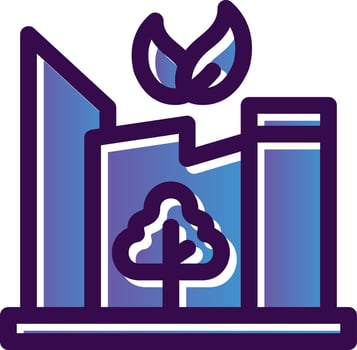 Green City Vector Icon Design