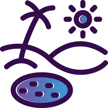 Oasis Vector Icon Design