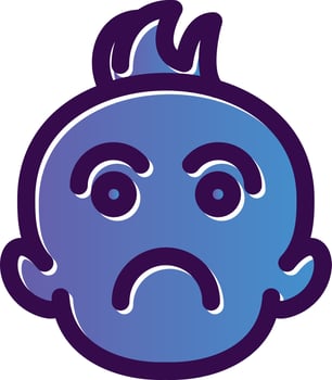Sad Baby Vector Icon Design