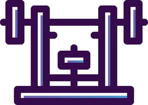 Bench Press Vector Icon Design