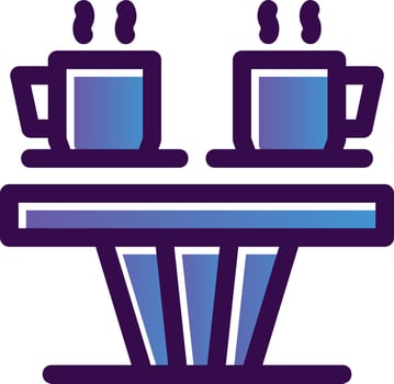 Coffee Table Vector Icon Design