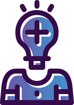 Positive Thinking Vector Icon Design