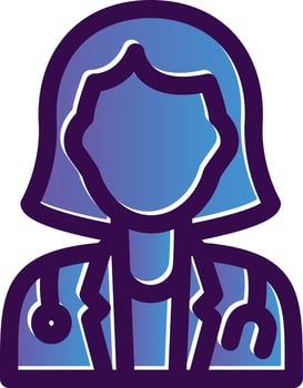 Female Doctor Vector Icon Design
