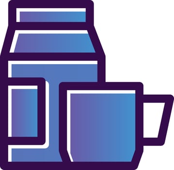 Coffee Milk Vector Icon Design