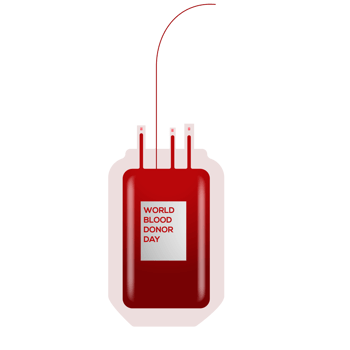 Realistic world blood donor design concept png