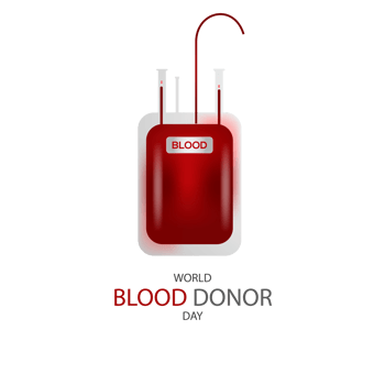 Realistic world blood donor design concept png