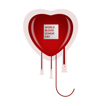 Realistic world blood donor design concept png