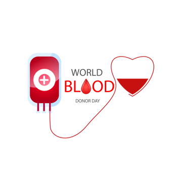 Realistic world blood donor design concept png