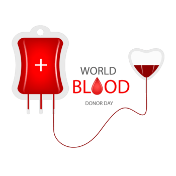 Realistic world blood donor design concept png