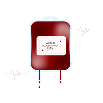 Realistic world blood donor design concept png