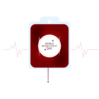 Realistic world blood donor design concept png
