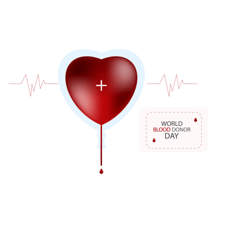 Realistic world blood donor design concept png