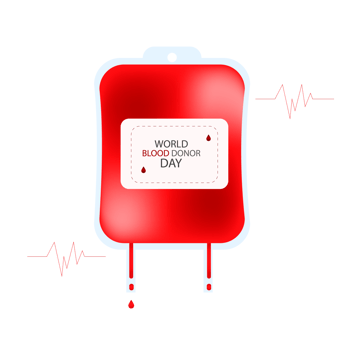 Realistic world blood donor design concept png
