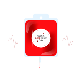 Realistic world blood donor design concept png
