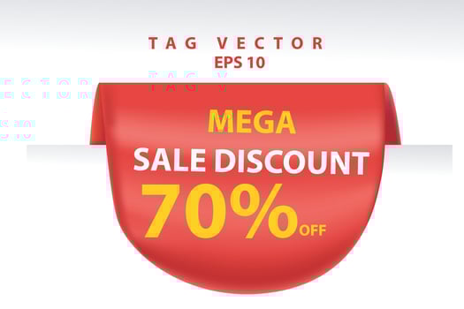 Realistic 3d vector Best choice, order now, special offer, new and big sale banner. Red ribbon, tags and stickers. Vector illustration.